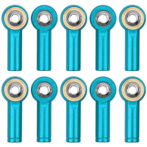 10Pack Vgoohobby Aluminum CW CCW M3 Link Rod Tie Rod End Ball Head Joint Holder 26mm Compatible with Axial Redcat HSP Traxxas HPI 1/10 RC Car Truck DIY Robot Boat Airplane (Blue) - color: Blue