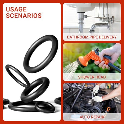 419Pcs O-Ring O Rings Assortment Kit, 32 Sizes Nitrile Rubber, for Automotive Plumbing Valve Bearing Air Water Fitting Repair, Black - style: 32 Size/419 Pcs