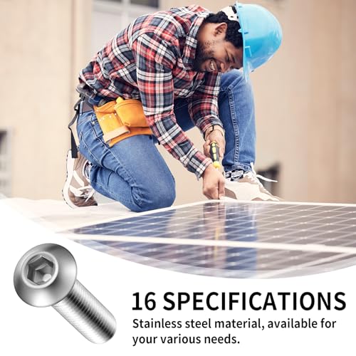 1710 Pcs M2 m3 m4 m5 Screws Assortment Kit, Metric Nuts and Bolts Assortment Kit, Hex Socket Button Head Cap Screw Bolts and Nuts Kits, Hex Socket Screw Set, Machine Screws Set, with Spanner(Silver) - size: M2M3M4M5