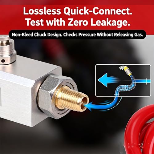 Nitrogen Regulator Shock Fill with 700Psi Nitrogen Gauge | Nitrogen Regulator Shock Fill No Loss Chuck Tool,Compatible with Kawasaki,Honda,Yamada,ATV, UTV's Shock with a Schrader Valve
