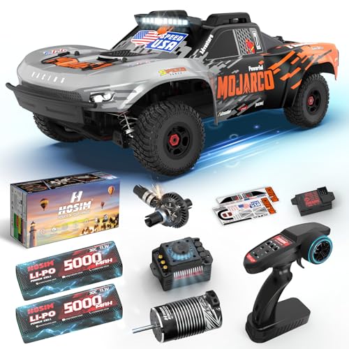 Hosim 6S RTR 1/8 Brushless Fast RC Cars for Adult Fast 60mph, Mojarco Professional Hobby Grade Short Course RC Truck 4x4 Off Road, Electric High Speed Remote Control Car Waterproof Monster Trucks
