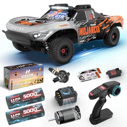 Hosim 6S RTR 1/8 Brushless Fast RC Cars for Adult Fast 60mph, Mojarco Professional Hobby Grade Short Course RC Truck 4x4 Off Road, Electric High Speed Remote Control Car Waterproof Monster Trucks