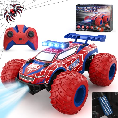 EpochAir 1:18 Remote Control Car - 20km/h 2.4GHz All Terrain Off-Road Monster Truck with Bodylights&Headlights &Headlamps, Rechargeable Toy Car Gift for 3 4 5 6 7 8 9 10-12 Year Old Boys Girls Kids | All Terrain Off-Road Monster Truck with Bodylights&Head