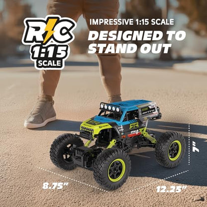 Vaughn Gittin Ford Bronco RC Truck – 1:15 Scale 4WD Remote Control Car, Officially Licensed Bronco “Brocky,” 2.4GHz Full-Function Control, USB Rechargeable, Ready to Run