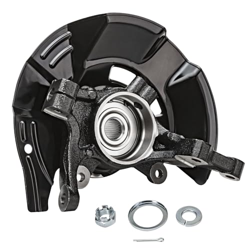 Detroit Axle - 2.4L Front 2pc Steering Knuckles for 2011 Kia Optima | 2 Steering Knuckles & Wheel Bearing Hubs Assembly Replacement - size: KA698460_KA698461/Kit