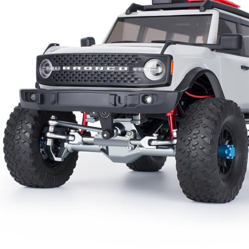 +9mm Front Rear Axle with Hydraulic Steering Link for Axial SCX24 Deadbolt C10 JLU Gladiator Bronco 1/24 RC Crawler Upgrade (Titanium) - color: Titanium