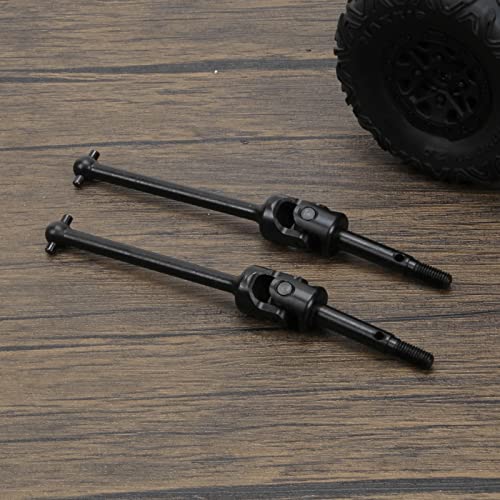 RCAWD Front Driveshaft Set U-Joint for 1/8 Losi LMT Upgrades, 4X4 Solid Axle Monster Truck #LOS04021, #LOS04022, Universal Drive Shafts Parts for #LOS242048 Black - color: Black