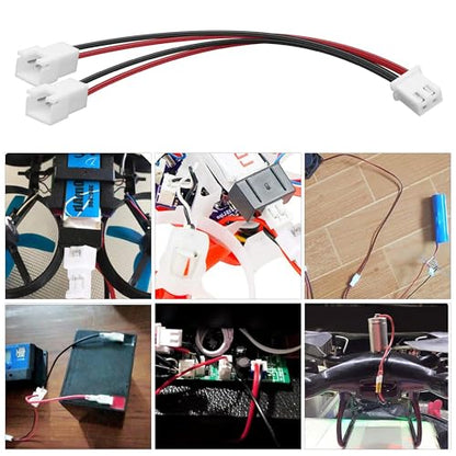 XMSJSIY XH2.54 1 to 2 Connector Terminal Wire 2-Pin XH2.54 Female -6PCS | to Dual Male 2.54mm Pitch Motherboard PWM PC Chassis Fan Y Splitter Terminal Connector for PC Fan 3D Printer LED Light -
