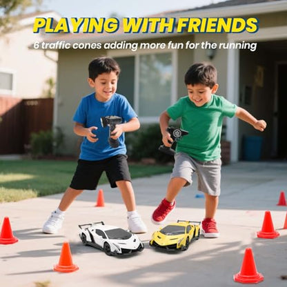 Remote Control Car 1:24 Licensed Lamborghini 2.4G RC Drift Car,white | rc car with LED Lights 2.4GHz 4WD 15KM/H Fast Speed Control Rechargeable Battery 800mah Birthday for Kids Boys 8-12 - color: White