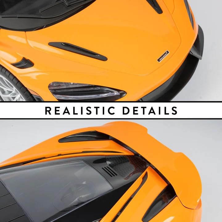 World Tech Toys McLaren 765LT 1:10 RTR Electric RC Car – Officially Licensed McLaren – 2.4GHz Full Function Remote Control with Rechargeable Battery – 16" L x 7.5" W x 4" H – Kids 6+