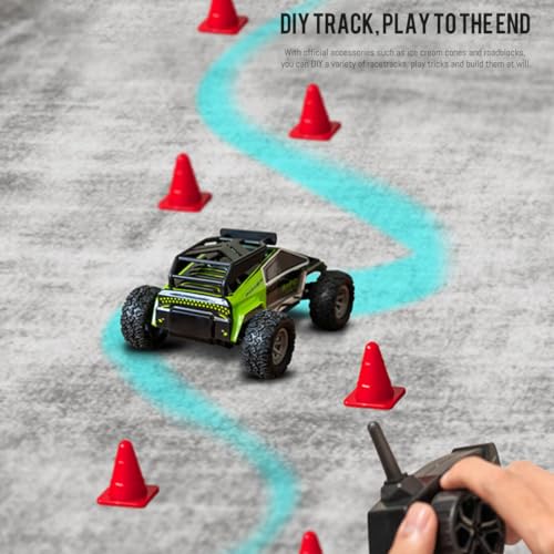 LOCHE RC Offroad Car, 1/32 RC Mini Electric Drift Off-Road Vehicles Remote Control Car, 20km/h High Speed 2.4G All Terrain Off-Road Truck Halloween Surprising Gifts for Boys - RTR Version - color: Blue
