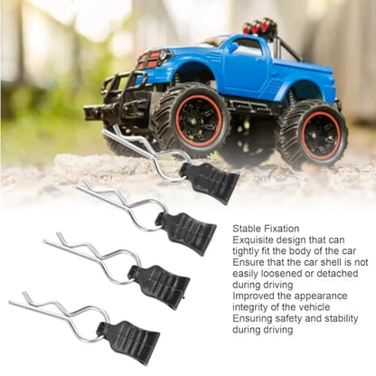 4Pcs RC Body Clip, R Shaped Pin Clips with Pull Tabs RC Car Body Shell Wire Clip Pin for 124008 124010 RC Car Truck Crawler