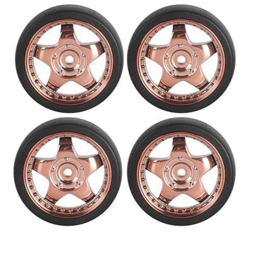 RC Toys For Ldrc AE86 A86 LD1801 LD1802 LD1803 LD1804 A01 A02 1/18 4pcs 31mm RC Hard Drift Tire Wheel Hard Tyre RC Car Upgrade Parts(Brown B) - color: Brown B