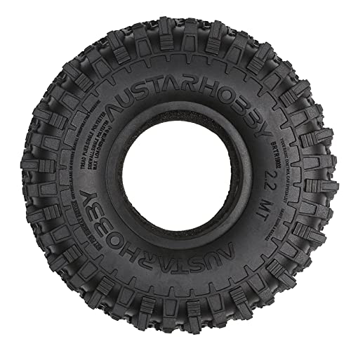 INJORA 2.2inch Crawler Tires 4Pcs RC Rubber Tyre Set Wheel Tires for 1/10 RC Rock Crawler Axial SCX10 RR10 Wraith