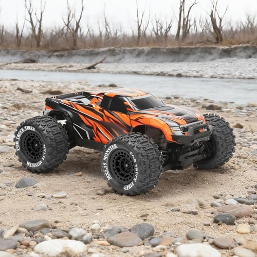 1/16 RC Car Tires and Wheels, daitoku 12mm Hex RC Truck Tires for MiniX Mini XRT 1/16 MJX 16207 16210 16209 16208 HSP 94186 Traxxas E-Revo LOSI 1/18 Mini LMT - Style B (Black) - color: Black