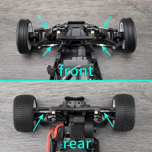 RC car Components Compatible with LOSI Micro-B 2WD for Buggy 1/24 RC Car Upgrade Parts 1Set Stainless Steel Adjustable Linkage Link Rod Set W Ball End