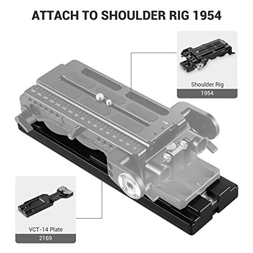 SMALLRIG Universal Quick Release Tripod Adapter Plate for Sony VCT-14 | Safety Locking System