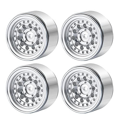 Aluminum 1" Micro RC Beadlock Wheels Rims for All 1:24 Axial SCX24 | 1/24th SCX-24 Deadbolt Base Camp Gladiator RC Crawler Car Upgrades Parts