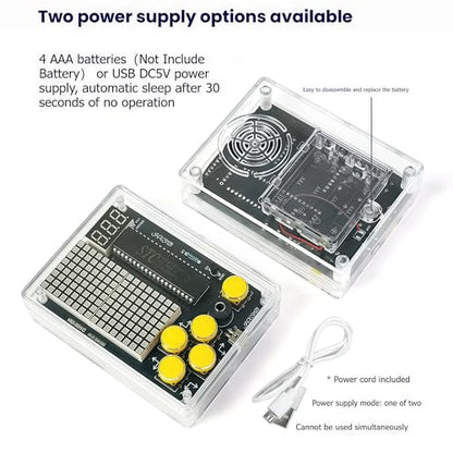 DIY Soldering Project Game Kit Electronic Practice Solder Soldering Kit | 7 Retro Classic Pixel Game Maker Idea for STEM Education Friends Gifts