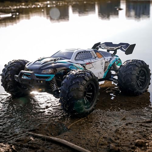 TOUCAN RC HOBBY 2.4GHz RC Off Road Vehicle Q117 1/16 Remote Control High Speed 4WD Car 70km/h RTR Brushless Motor 35A ESC LED Lights Battery for Adult - color: Green
