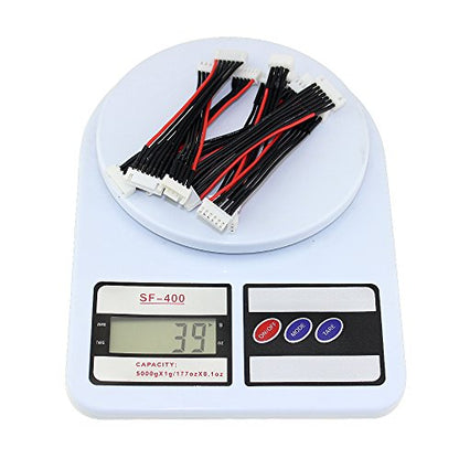 SoloGood 10PCS JST-XH 2S/ 3S/ 4S/ 5S/ 6S Battery Balance Plug Extension Lead 22AWG Silicone Wire Balance Leads Extension Cable for LiPo Batteries Balance Charging(Each Size 2pcs)