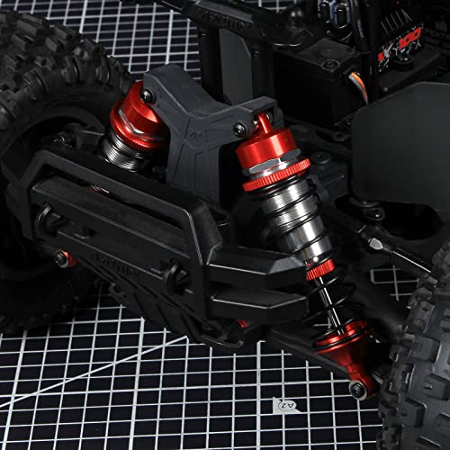 RCAWD Heavy-Duty Full Metal Front and Rear Shock Absorbers for ARRMA 1/10 GORGON 4X2(Red)
