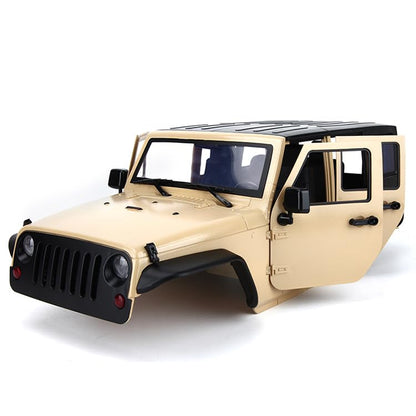 1/10 Jeep Hard Body Shell kit,Open Car Shell Kit 313mm Wheelbase for RC Crawler Car Axial SCX10 SCX10 II 90046 90047 RGT EX86100 (Khaki) - color: Khaki