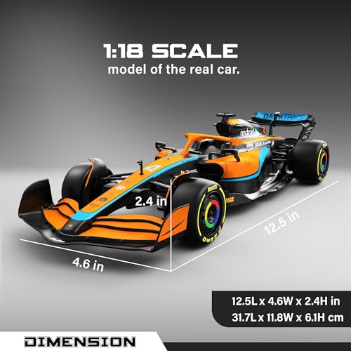 Voltz Toys Authentic Licensed 1:18 McLaren F1 MCL36 Remote Control Car - F1 Collection RC car Series for Kids and Adults - 2.4GHz RC Car for Gift (1:18 McLaren F1 MCL36) - color: 1:18 Mclaren F1 Mcl36