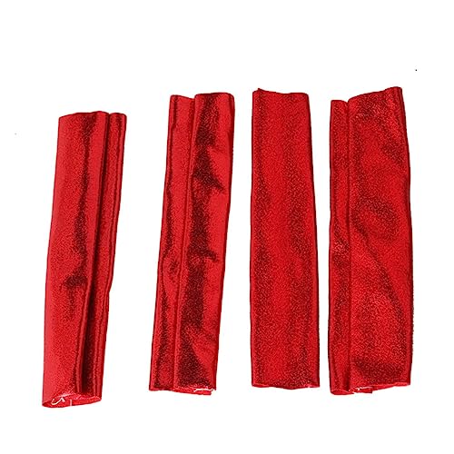 Vaguelly Universal RC Car Suspension Spring Cover Set 4-Piece Dustproof Absorber Covers for 1/8 Scale Off-Road Buggy Truck Racing Sturdy Red Design