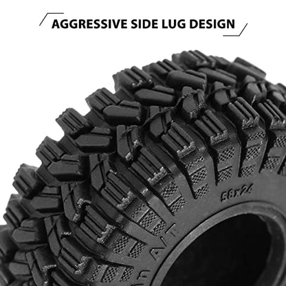 INJORA 1.0 58 * 24mm All Terrain Tires for 1/18 1/24 RC Crawler, T1017