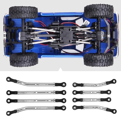 High Clearance Chassis Links Set Stainless Steel Suspension Link Set 50g for Traxxas TRX4M High Trail K10 F150 Chassis Upgrades 1/18 RC Crawler Accessories