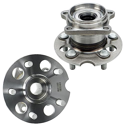 Detroit Axle - 4pc AWD Front Steering Knuckles Rear Wheel Bearing Hubs | for 2004 2005 2006 2007 2008 2009 2010 Toyota Sienna, 2 Steering Knuckles 2 Non-ABS Wheel Bearing Hubs Replacement - size: 4UW48672/Kit