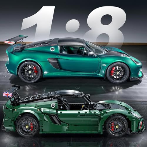 CaDA Master C61511W Lotus Exige Cup 430 1:8 Static Building Block Supercar 3730 Pieces 53.8cm Collectible Display Model for Adults 14+