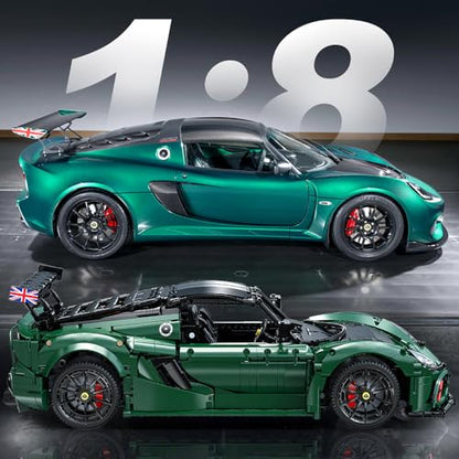 CaDA Master C61511W Lotus Exige Cup 430 1:8 Static Building Block Supercar 3730 Pieces 53.8cm Collectible Display Model for Adults 14+