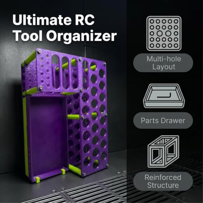 RC Remote Control Model Screwdriver Storage Rack - Boat Models, Airplane Models, Car Models, Drone, Maintenance Tools Rack, Tool Box, for Remote Control Model Enthusiasts - Purple - color: Purple
