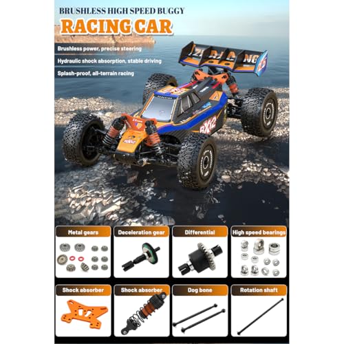 ZD Racing BX-12 1/12 Remote Control Off-Road Car Compatible with 3S Batteries, 2.4G Brushless 4WD 70KM/H RC Climbing Car Mini Electric RC Buggy Rock Crawler Toy Gift -RTR - style: ZD Racing BX-12 1/12, Orange