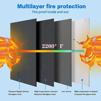 45*25*25cm Lipo Safe Bag Fireproof Bag for Lipo Battery Pack Storage Charging Transport,Home Office Travel Fireproof Safe Storage for Cash Valuables Jewelry Passport Power bank Lipo Battery - size: 450*250*250mm