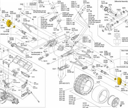 Aluminum Steering Blocks & Knuckle Arms for T-Maxx E-Maxx | Replaces #5334 | 1/10 Scale CNC Upgrade Set