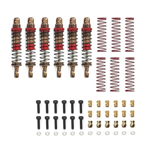 Rc Dampers Spare Parts for FMS for Rochobby 6X6 1/18 1 Set Metal Oil Shock Absorber Damper RC Parts Replace Crawler Car Upgrades Accessories Replacement Use