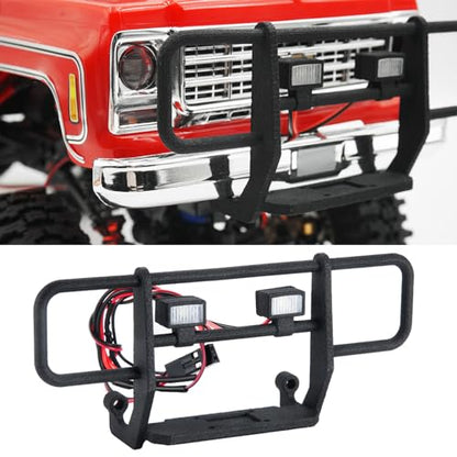 Front Bumper with LED Lights Body Protection forTRX4M K10 | 1/18 Scale RC Crawler Car Upgrades