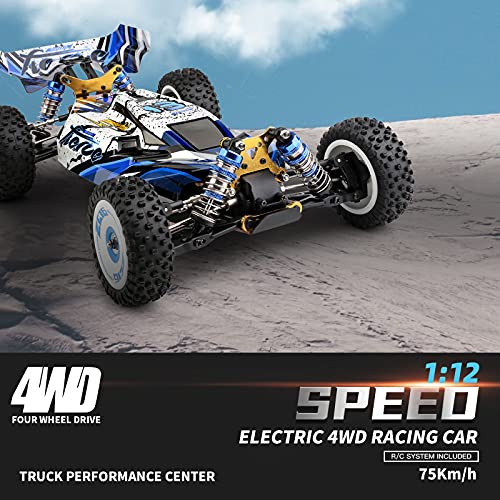 GoolRC WLtoys 124017 V2 RC Car, 1:12 Scale 2.4GHz Remote Control Off-Road Buggy Drift Car RTR with Brushless Motor and Metal Chassis for Adults
