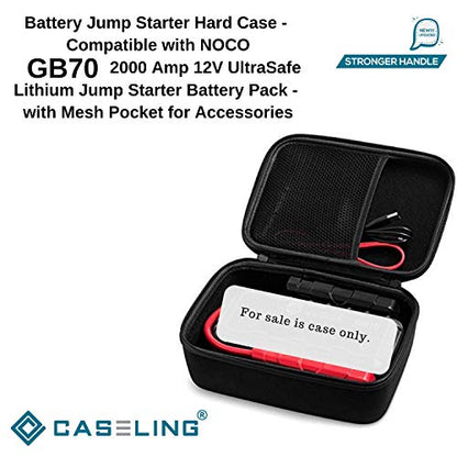 caseling Hard Case for GB70 & GBX75 Car Battery Jump Starter | Fits GB70 & GBX75 car battery boosters, shockproof EVA shell, mesh pocket for jumper cables, durable carry handle