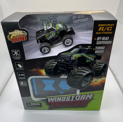 Mini RC Truck Off-Road 1:64 Scale Upgraded 2.4G 5-Channel 7CM RC Radio Wireless Remote Control Car Coke Can Micro Racing Pocket Portable Truck for Multi-Users (Black-Truck) - color: Black-truck