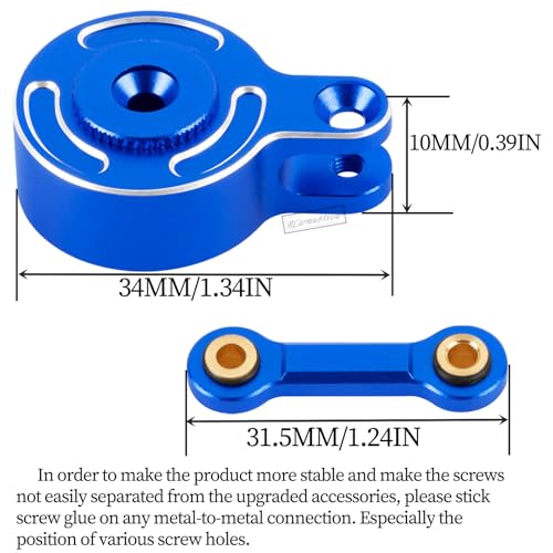 RC Direct Mount Servo Saver 23T Spline Upgrades Part for 1/10 Big Rock 3S BLX,Granite/Senton/Vorteks 3S BLX &Mega550,Kraton/Outcast 4S BLX,Alloy Servo,Replace ARA340181,Navy Blue - color: Navy Blue(1set)