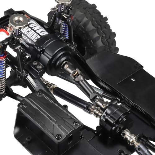Metal Front Planetary Gearbox Transfer Case Transmission Drive Shaft Skid Plate Set for 1/10 RC Rock Crawler SCX10 II 90046 Chassis Metal Prefixal Gearbox Upgrade (Silver) - color: Silver