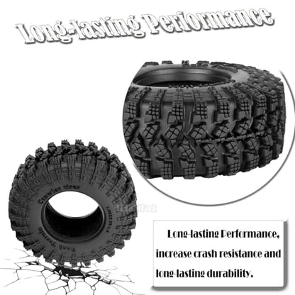RC 1.3 Soft Silicone Rubber Wheel Tires for 1/18 TRX4M/Ascent-18/FMS 1/24 SCX24 RC Crawler,1.3" Soft Mud Terrain/Rock Crawling/Swamp Claw Mud Terrain/Road RC Tires 4Pcs,Style (C) - style: 4Pcs 1.3 Rubber Wheel - (C)