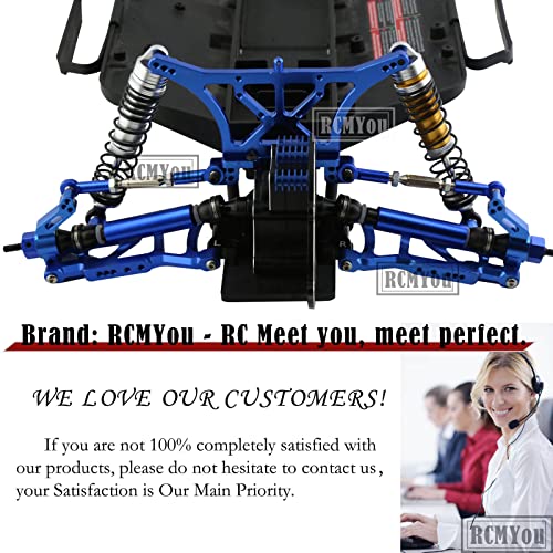 Upgrades Part for 1/10 Slash 2WD,Aluminum Front Rear Suspension Arm,Shock Tower,Caster Block,Steering Blocks,Rear Stub Axle Carriers,Steering Block,Front Bulkhead Upgrades Set,Navy Blue - color: Navy Blue for Upgrades