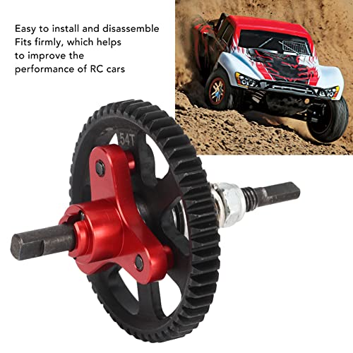 Aluminum Steel Differential Slipper Clutch, Slipper Clutch Assembly, 54T Aluminum Steel Differential Gear Slippers Clutches, for Traxxas Slash, Rustie 4x4 1/10 RC Car (Red) - color: Red