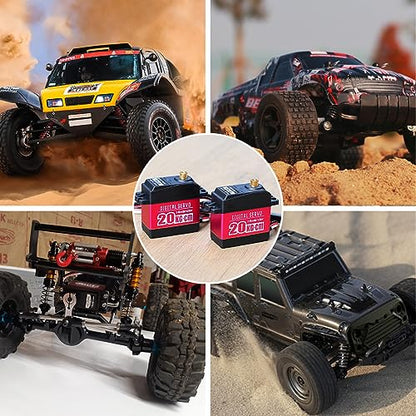 20KG High Torque Digital Servo Motor Full Metal Gear, Waterproof Servp for RC Mode DIY,Control Angle 270° - size: 20KG/270°