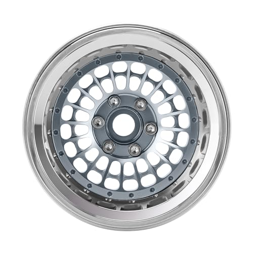 INJORA 2.2" Aluminum Turbine Wheel Offset -10mm for 1/10 RC Crawler (Grey)